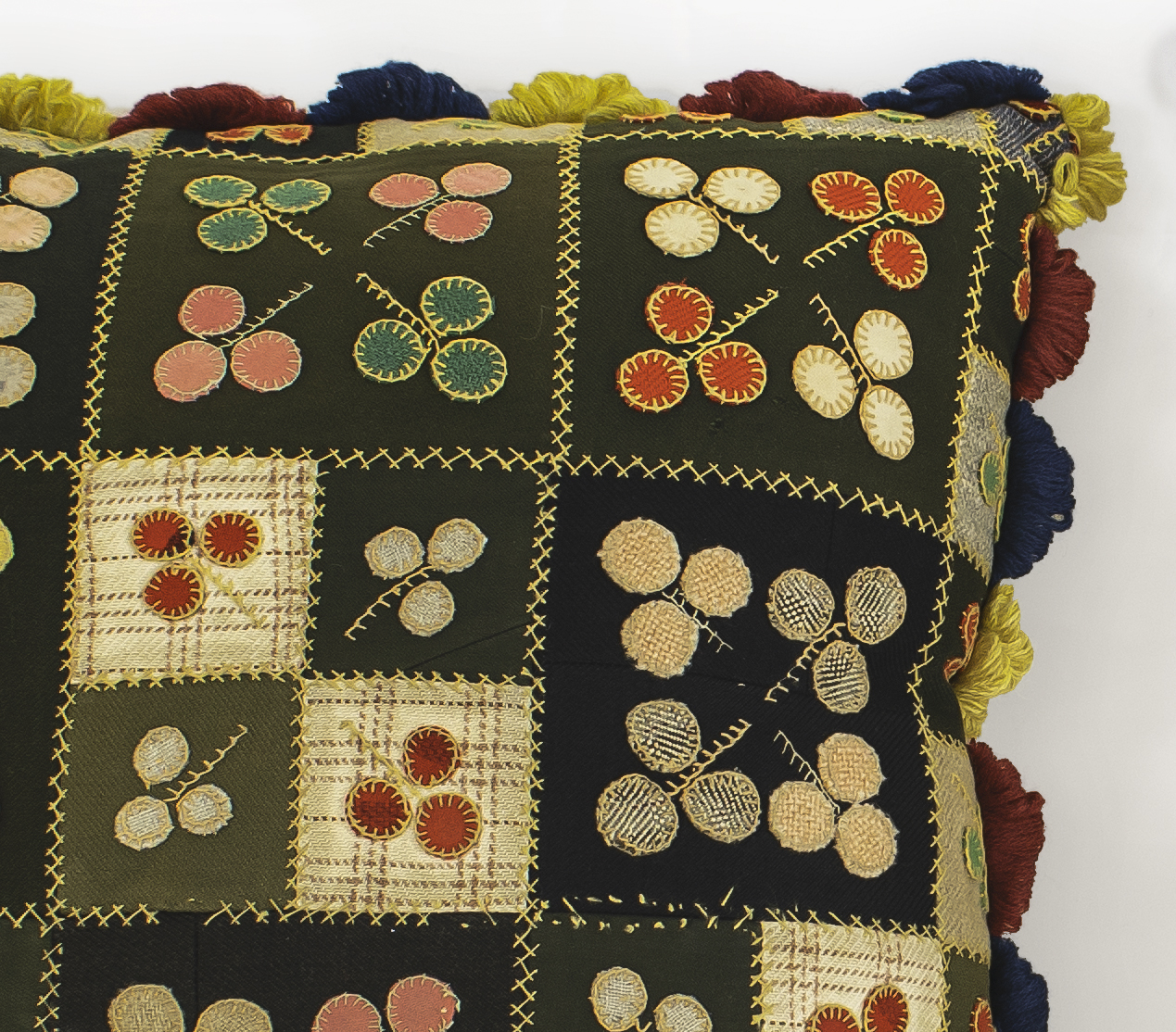 detail of quilted pillows