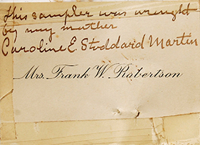 Caroline Stoddard's note