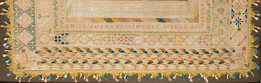 Detail of Juana Dominguez sampler